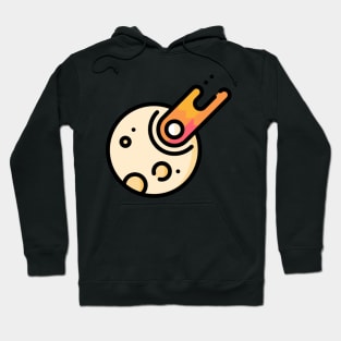 meteorite strike icon sticker Hoodie